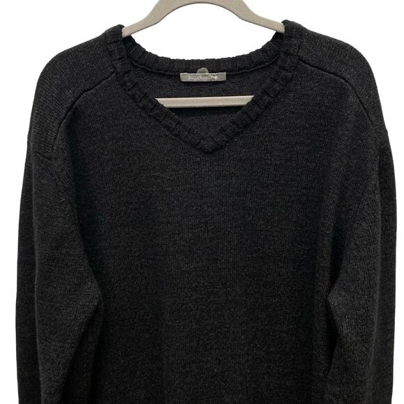 Smartwool Black Mens 2XL? Merino‎ Wool Nylon Blend V Neck Knit Sweater - Picture 2 of 7